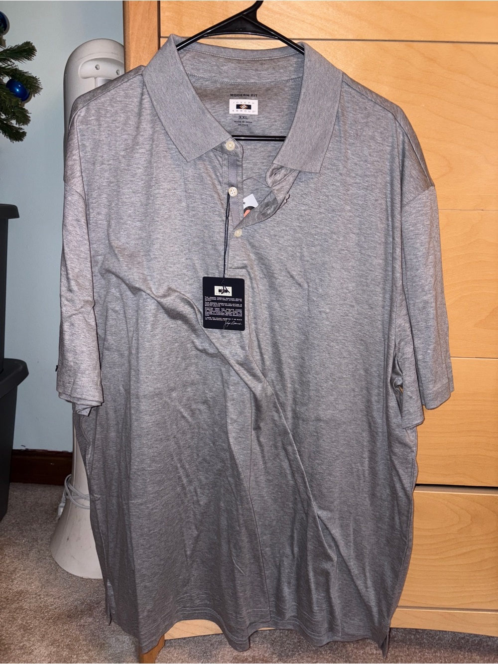 Joseph Abboud Light Gray Polo Shirt